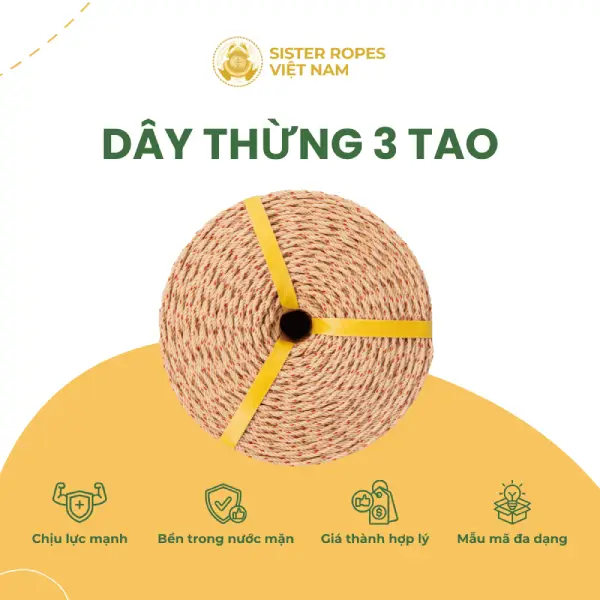 Dây thừng Cóc Vàng 3 tao (L3) - Ảnh 2