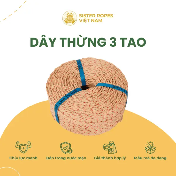 Dây thừng Cóc Vàng 3 tao (L3) - Ảnh 3