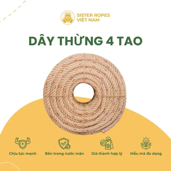 Dây thừng Cóc Vàng 4 tao (L4)