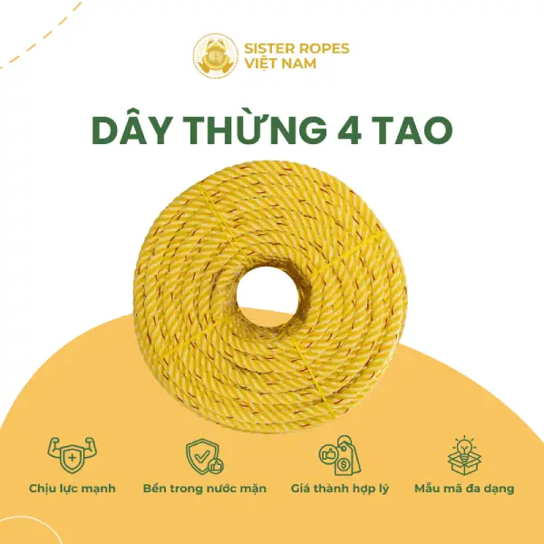 Dây thừng Cóc Vàng 4 tao (L4) - Ảnh 2