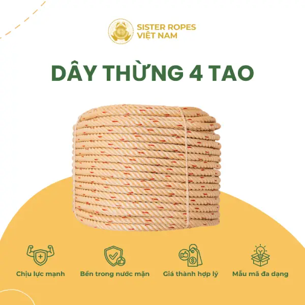 Dây thừng Cóc Vàng 4 tao (L4) - Ảnh 3