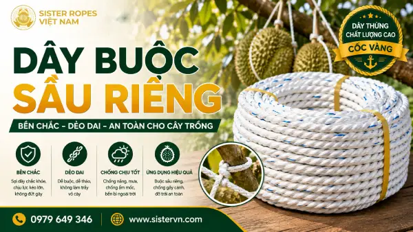 Dây buộc sầu riêng: Chọn dây thế nào để chắc, bền và hạn chế đứt tuột?