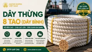 Dây thừng 8 tao / dây bính: Lựa chọn cho neo buộc tàu thuyền và giềng lưới