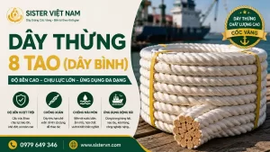 Dây thừng 8 tao / dây bính: Lựa chọn cho neo buộc tàu thuyền và giềng lưới